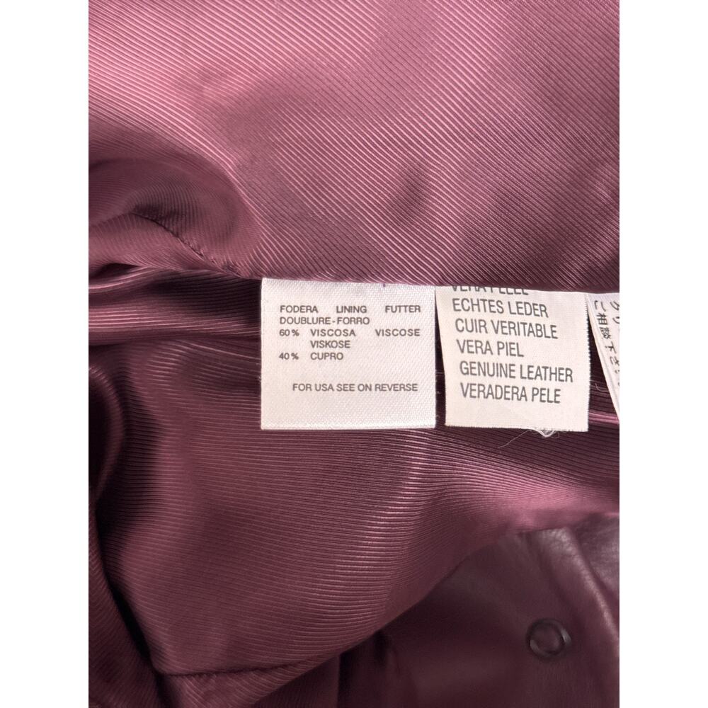 MaxMara Plum Leather Jacket - Picture 8 of 10